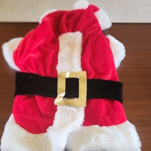 Small Pet Santa Costume with Belt
